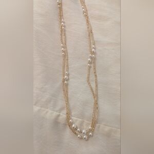 Olaine Waist Beads for Prosperity Gold White NIB